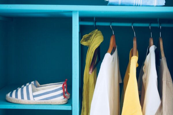 Cover illustration of capsule wardrobe color matching neutrals and accents