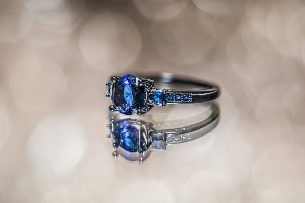 Sapphire Engagement Rings cover collage with classic and modern ring styles